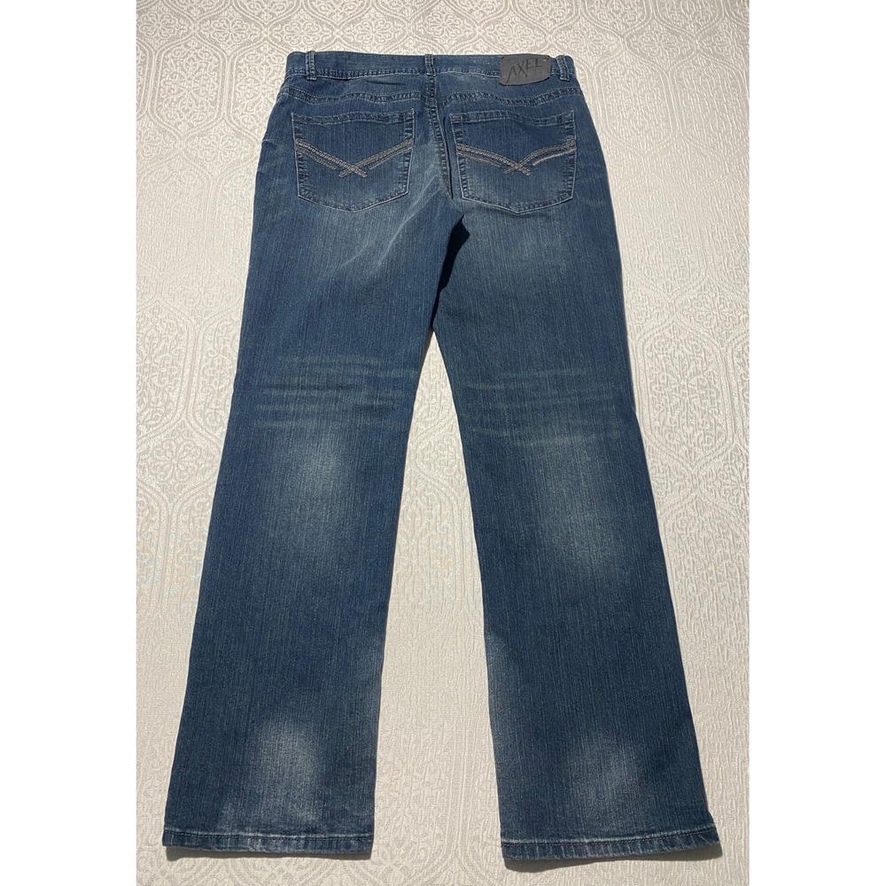 TK Axel Mens Slim Straight Jeans 36x34 Medium Wash Blue‎ Denim Stretch Faded